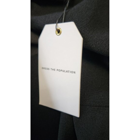 NWT The Population One Shoulder Little Black Dress Sz XS - Picture 5 of 9